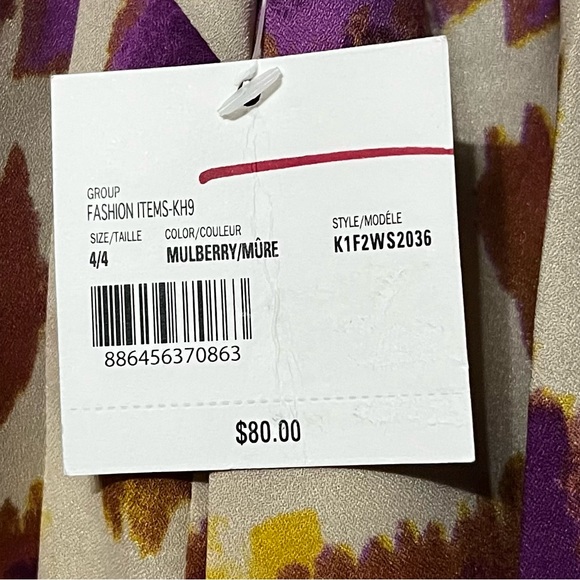 #167 NWT Kate Hill Mulberry and Gold Blouse - Picture 8 of 10